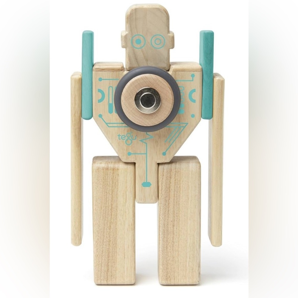 Tegu Magbot Magnetic Wooden Block Set